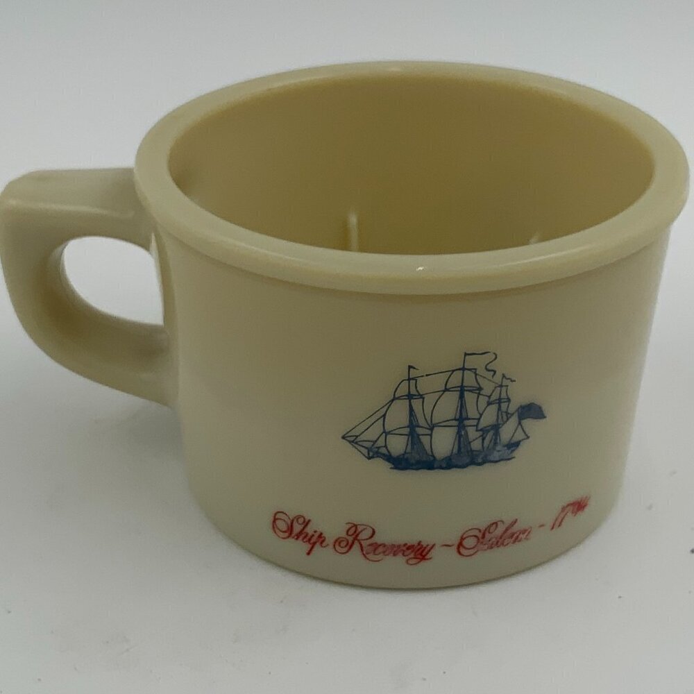 Vintage Old Spice Shaving Mug Milk Glass Style Shulton #3 Made in Belgium